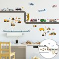 thumbnail image 2 of DOLITY chiwanji 2pcs Road Cars Kids Wall Stickers Decals Self Adhesive Removable Wall Vehicles, 2 of 9