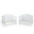thumbnail image 2 of Gymax 2-in-1 Convertible Toddler Bed Kids Wooden Bedroom Furniture w/ Guardrails White, 2 of 9