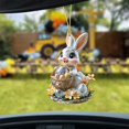 thumbnail image 1 of WHEANG Home Decor Easter Adorable Wreath 2D Flat Acrylic Pendant, 1 of 4