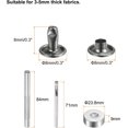 thumbnail image 2 of 200 Sets Leather Rivets 8 x 8mm Metal with 3 Setter Tools Gunmetal, 2 of 7