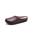thumbnail image 1 of MAWCLOS Women Flats Comfort Clogs Slip On Lightweight Mules Closed Toe Driving Slides Brown 5, 1 of 5