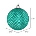 thumbnail image 3 of Vickerman N188442D Boule Pailletée Durian Sarcelle de 2,75 Po, 12 par Sac, 3 of 3