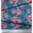 thumbnail image 3 of Soimoi Rayon Fabric Leaves & Tulip Flower Print Fabric by The Yard 56 Inch Wide, 3 of 3