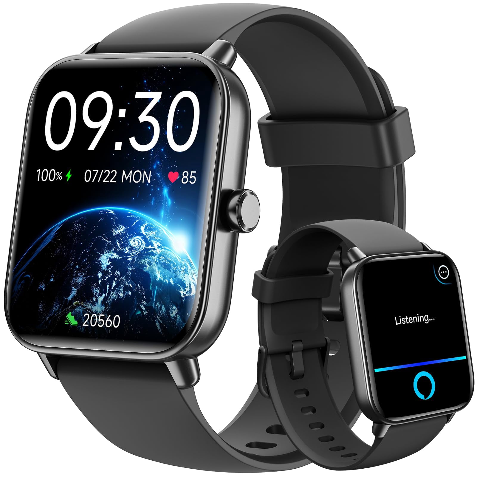 Smart Watches for Men Women, 1.8" Screen Activity Tracker, Heart Rate/Sleep/SpO2 Monitor, Make/Answer Calls, IP68 Waterproof Smar