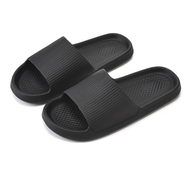 LSLJS Womens Mens Solid Color Slippers Super Soft Breathable Non-Slip Bedroom Home Slippers, Women's Slippers