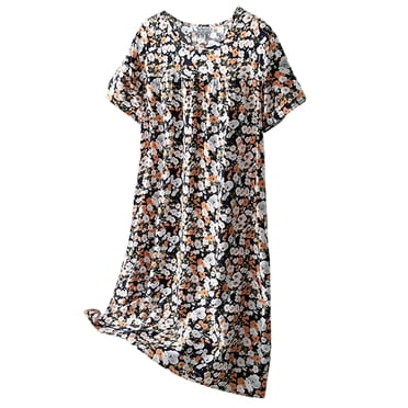 plus Size Nigh Shirt Shirt Oversized Women Women Short Sleeve Long Nightgown Women Night Shirt plus Size Womens plus Nightgowns 2x Star Nightgown Ladies Night Dresses Sleeping Summer Night Gown for