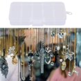 thumbnail image 3 of 10 Grid Plastic Jewelry Removable Storage Box Beads Jewelry Box 10 Earring Container White, 3 of 9