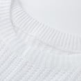 thumbnail image 5 of Qertyioot Chandails Tricotés pour Femmes, Mode pour Femmes Manches Longues Col Rond Assorti de Couleurs Hauts Amples Blouse Chandail, 5 of 5