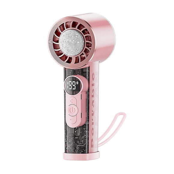 Portable USB Fan with Display for Ice Pack and Compact Handheld Fan for and Desk Home