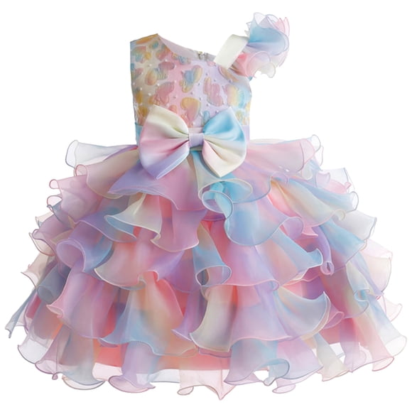 Children Girls Dress Sleeveless Colorful Colorful Bow Dress Fashion Christmas Girls Dresses Size 5-6 Christmas Girls Dresses Size 8 Red Christmas Girls Dresses Size 12 Months Girls Dresses Size 14-16