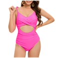 thumbnail image 1 of LSLJS Women's Cache-Ventre Plissé à Bretelles Dos Nu Adorable Swimsuit, 1 of 8