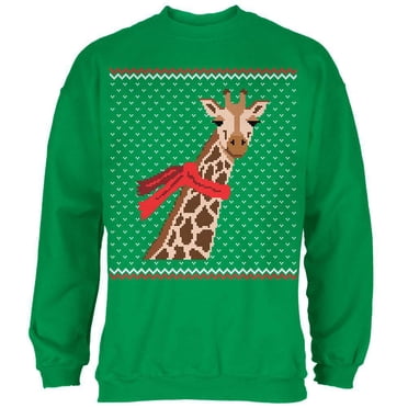 Big Giraffe Scarf Ugly Christmas Sweater Mens Sweatshirt