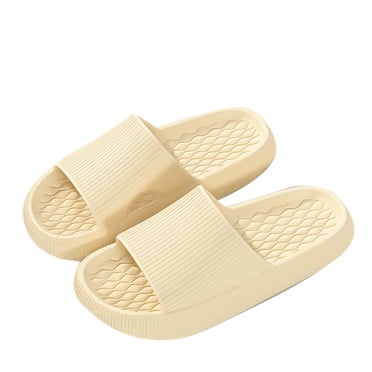 Latrodar Sandales Nuage pour Femmes Rétro Confortables Tendance Sandales à Enfiler Femmes Été EVA Claquettes Souples Talons Plateforme Chaussures de Douche Pantoufles de Plage Pantoufles d'Intérieur Coussin de Tapis de Yoga Claquettes pour Femme