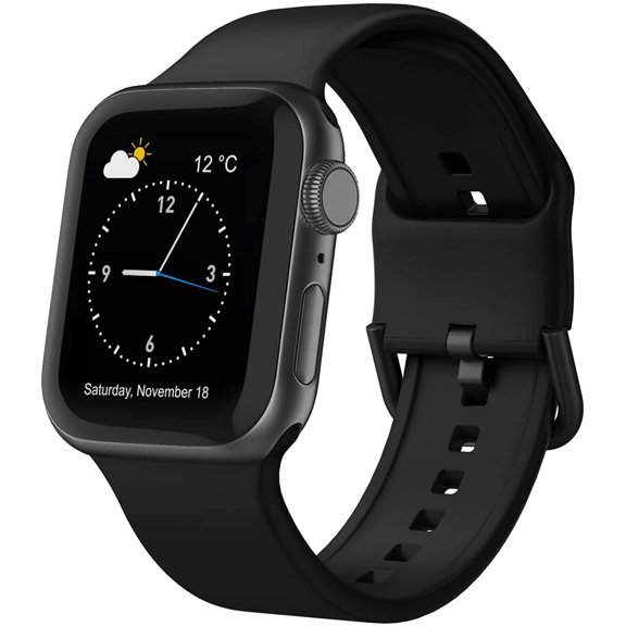 KOMI Sport Band for Apple Watch Bands 49mm 45mm 44mm 42mm 41mm 40mm 38mm, Soft Silicone Wristband Replacement Strap with Classic Clasp for iWatch Series 9 Ultra SE 8 7 6 5 4 3 2 1 for Women Men