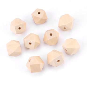 Faceted Wooden Beads, Unfinished Wooden Beads, Beads, For Beads String DIY Gift