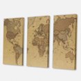thumbnail image 3 of Designart Ancient Map of The World III Canvas Wall Art, 3 of 4