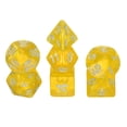 thumbnail image 1 of Polyhedral DND Dice Set, 7 Pcs DND Acrylic Dice for RPG Role Playing Table Games Tabletop Gaming Accessories, Sparkling Yellow, 1 of 6