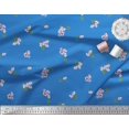 thumbnail image 3 of Soimoi Poly Georgette Fabric Leaves & Azalia Floral Print Fabric by The Yard 42 Inch Wide, 3 of 5