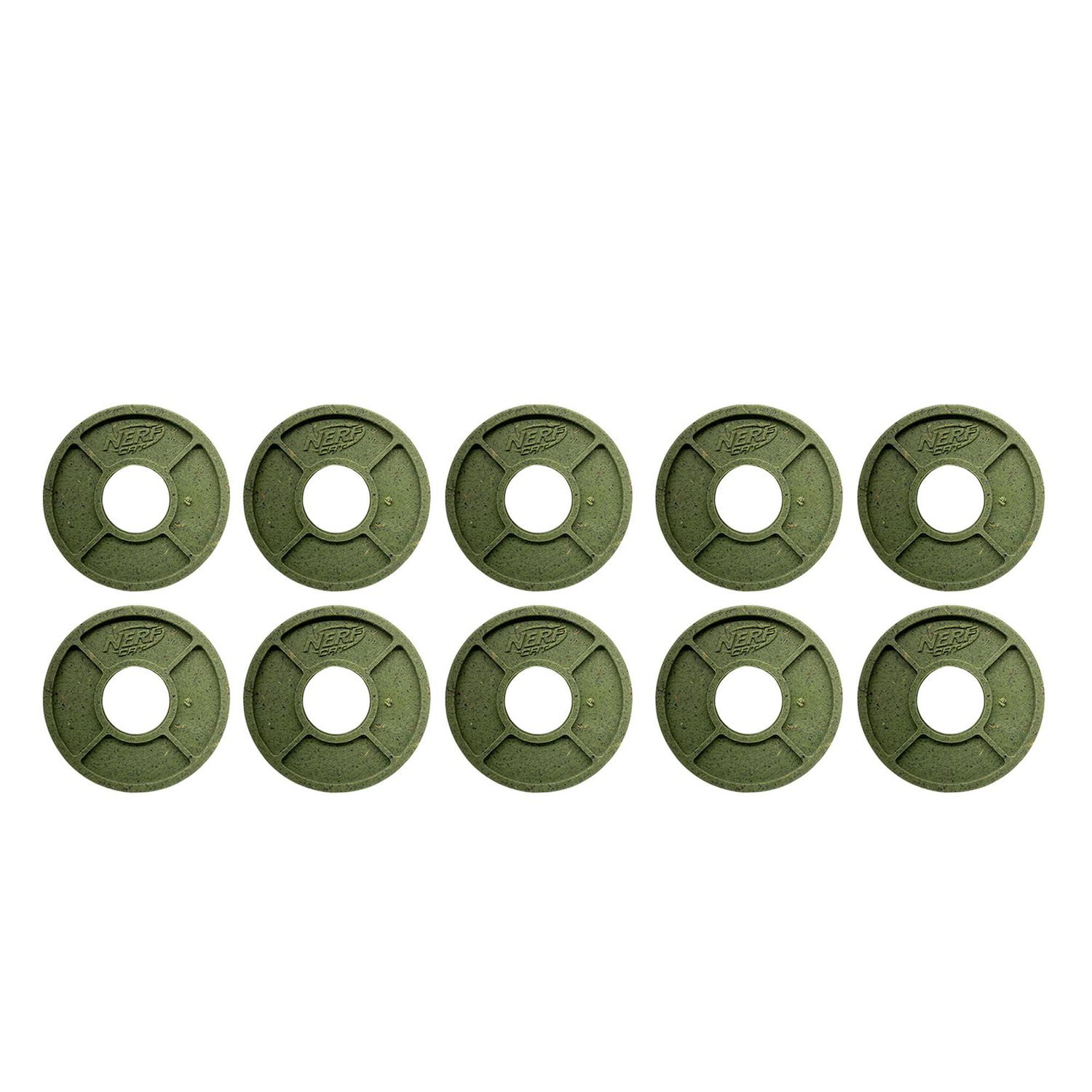 NERF Cat Disque d'Herbe à Chat pour Chats, Lot de 10