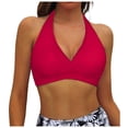thumbnail image 1 of Women Bikini Top Push Up Swimsuit - Removable Padded Bra for Beach and Pool with Adjustable Support, 1 of 5