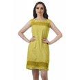 thumbnail image 1 of Moomaya Printed Women Back Slit Dress Sleeveless Scoop Neck Mini Shift Dress, 1 of 4