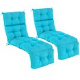 thumbnail image 1 of Costway 2 Pcs Coussin de Chaise Longue 73 Pouces Coussin Rembourré pour Fauteuil Inclinable Intérieur Extérieur Gris, 1 of 10