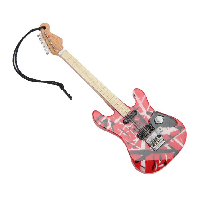 Guitar Model, Basswood Material Smoothing Surfaces Miniature Guitar Wide Application Small Portable Feel Comfortable For Gift Giving For Showcase Decoration