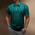 thumbnail image 2 of BOBOGOJP Polo en Coton Ajusté pour Homme à Manches Courtes Polo Classique Core (Vert Menthe, TG), 2 of 4