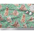 thumbnail image 3 of Soimoi Modal Satin Fabric Floral,Book & Golden Retriever Dog Fabric Prints by Yard 42 Inch Wide, 3 of 3