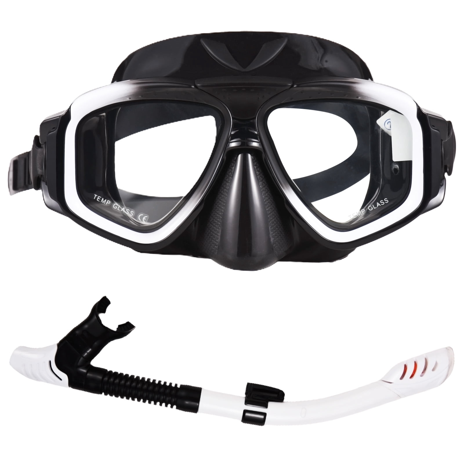 Ensemble de Tuba pour Adultes Masque de Natation Antibuée avec Haut Sec Tuba