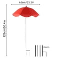 thumbnail image 2 of Large Garden Parasol for Potted Plants | Outdoor Sun & Rain Protection Umbrella with Stake | 47" Shade Canopy | Durable Metal Frame & Rubberized Cloth Cover, 2 of 5