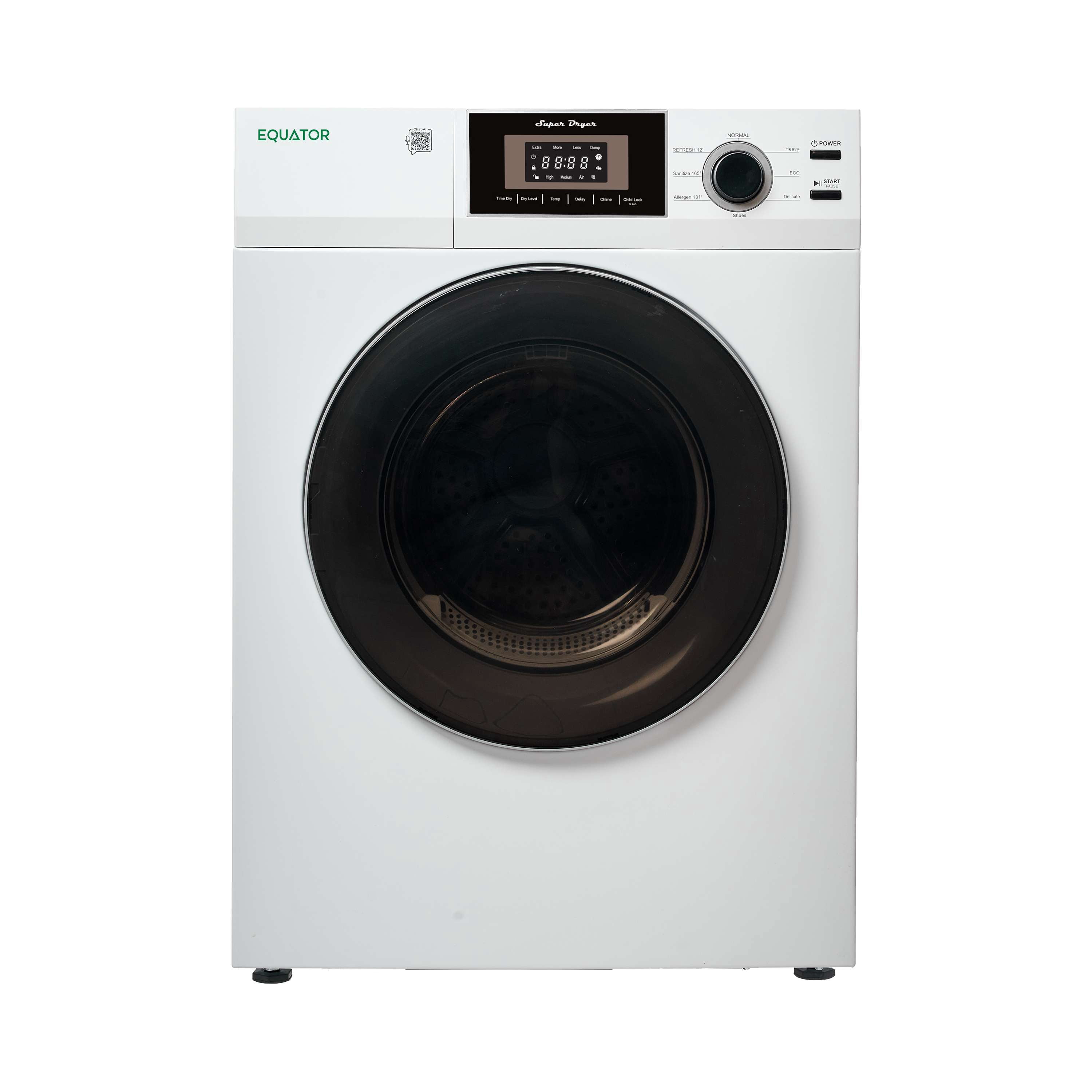 Equator PREMIUM Compact 24" VENTED Dryer w/Washer SOCKET 3.1cf/13lb SENSOR 110V