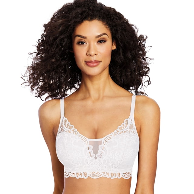 Bali Womens Lace Desire Wirefree Bra, 3XL, White