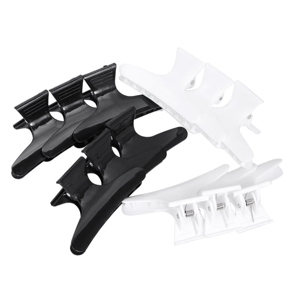Amdohai 12Pcs Butterfly Hair Clips Hair Claw Clamps Hairpin Black White Salon Hairdressers