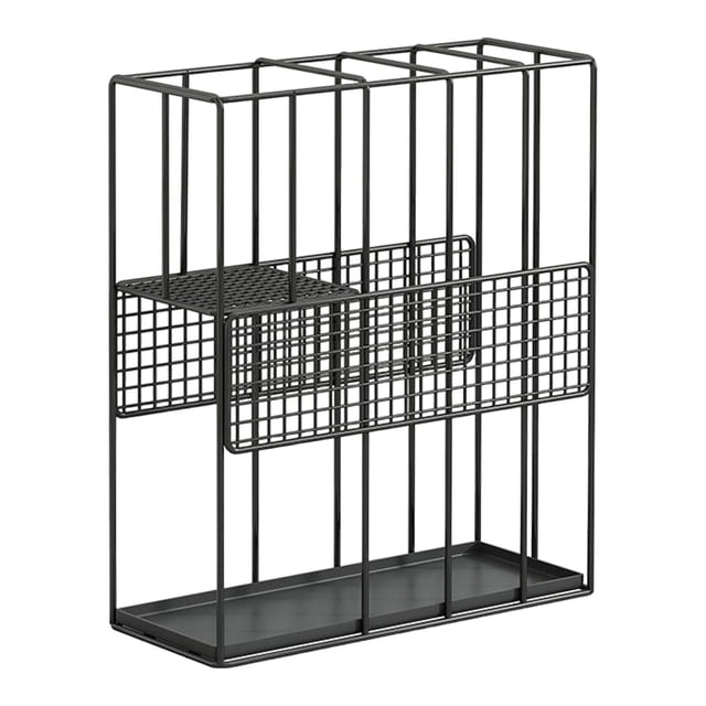 jifeng Support de Parapluie en Fer Conteneur de Rangement pour Entrée Porte-Parapluie pour Maison Noir