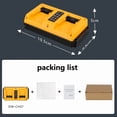 thumbnail image 3 of Portable Dual Ports Charger For Dewalt 18V-20V Lithium Battery Rechargeable DCB200, DCB201, DCB202, DCB203, DCB204, DCB206 Fast Charger, 3 of 8