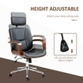 thumbnail image 4 of HOMCOM Chaise de Bureau, Chaise de Bureau Pivotante à Hauteur Réglable, Noire, 4 of 10