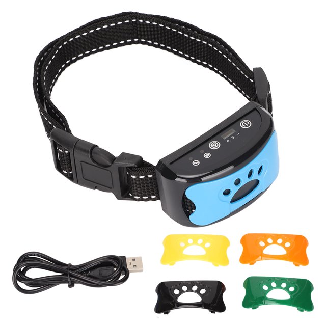 Collier Anti-Aboiement pour Chien 2 Modes Rechargeable Étanche Verrouillage Automatique Humanisé Réglable Collier Anti-Aboiement pour Chiens