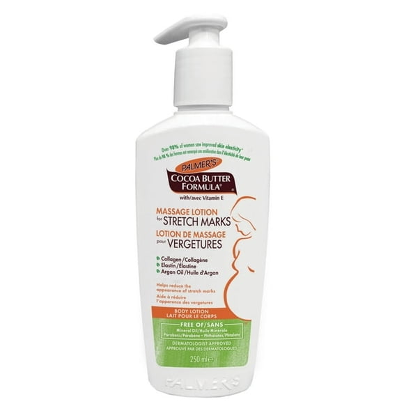 Palmer's® Cocoa Butter Formula® Cocoa Butter Massage Lotion for Stretch Marks and Pregnancy Skin Care. Helps visibly improve skin elasticity and reduce the appearance of stretch marks, 250 ml