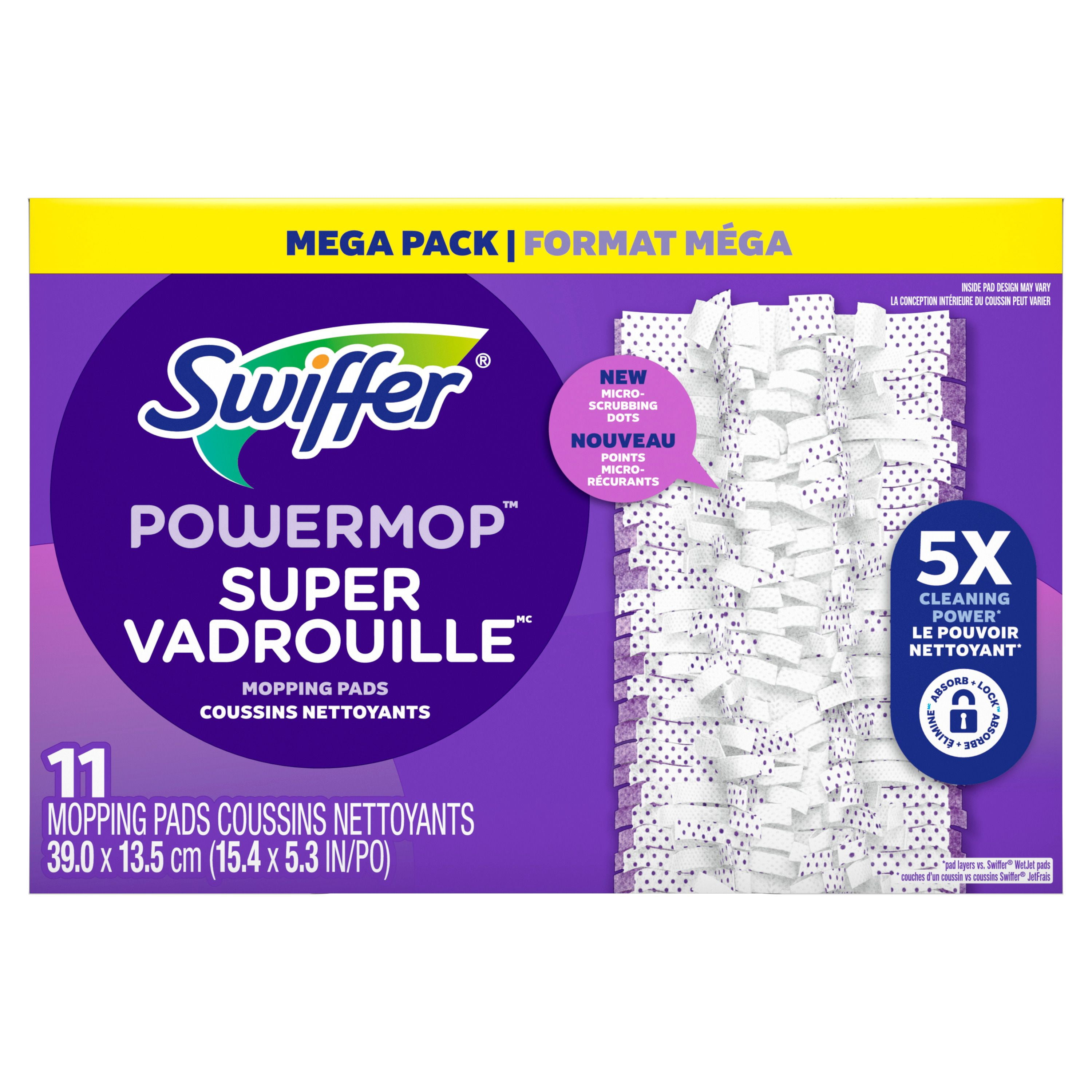 Recharges de coussins nettoyants multi-surfaces Swiffer SuperVadrouille pour planchers, 11 unités