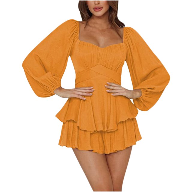 Birdeem Robe d'Été Décontractée à Manches Courtes pour Femmes, Épaules Dénudées, Col en V Uni