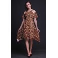 thumbnail image 2 of Bimba Red Floral Printed Womens Cold Shoulder Tunic Party Round Neck Shift Dress - Small, 2 of 6