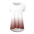 thumbnail image 4 of Tuniques d'Été pour Femmes à Col Rond, Manches Courtes, Coupe Ample, T-Shirts Confortables pour Femmes, Décontractés, Confortables et Fluides, Chemisiers pour Dames, 4 of 5