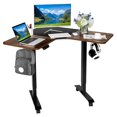 thumbnail image 1 of Giantex Bureau Électrique Réglable en Hauteur, Bureau d'Ordinateur Debout en Forme de L avec Roulettes, Bureau d'Angle Assis-Debout pour Bureau à Domicile, Brun Rustique, 1 of 10