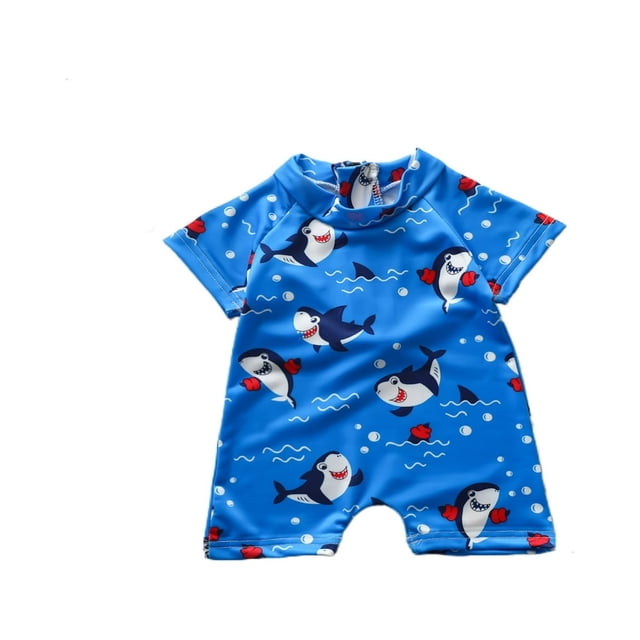 Maillots de Bain pour Bébé Garçon Nourrisson Tout-Petit, Maillot une Pièce pour Bébé Garçon, Tenue de Plage à Manches Courtes, Maillot Dermoprotecteur à Fermeture Éclair, Maillots de Bain