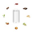 thumbnail image 1 of COFEST Push-button Storage， High Borosilicate Glass Sealing Jar Candy Jar Storage Jar Jar Coffee Jar Cereal Jar Transparent Glass Jar Storage， Drop Clear, 1 of 8