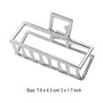 thumbnail image 4 of Pince à Griffe Style Simple Poignée Portative en Alliage Robuste Cheveux Exquis Géométriques Accessoires Barrettes pour Femmes Blanc/rectangle, 4 of 6