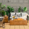 thumbnail image 1 of Patiojoy 2-Piece 48" Propane Fire Pit Table Rectangular 50,000 BTU w/20 Gallon Tank Side Table for Courtyard Balcony Garden, 1 of 7