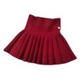 thumbnail image 3 of Hurxie Deals 2025 Jupe Plissée Fille Petite Enfant Jupe de Tennis Jupe-Short Jupe Fillette Rouge 4-5T, 3 of 4
