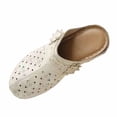 thumbnail image 3 of RKSTN Platform Clogs for Women Mules Shoes Pu Slip on Clog Closed Toe Slight Heel Comfortable Mules Spring Summer Slippers, 3 of 8